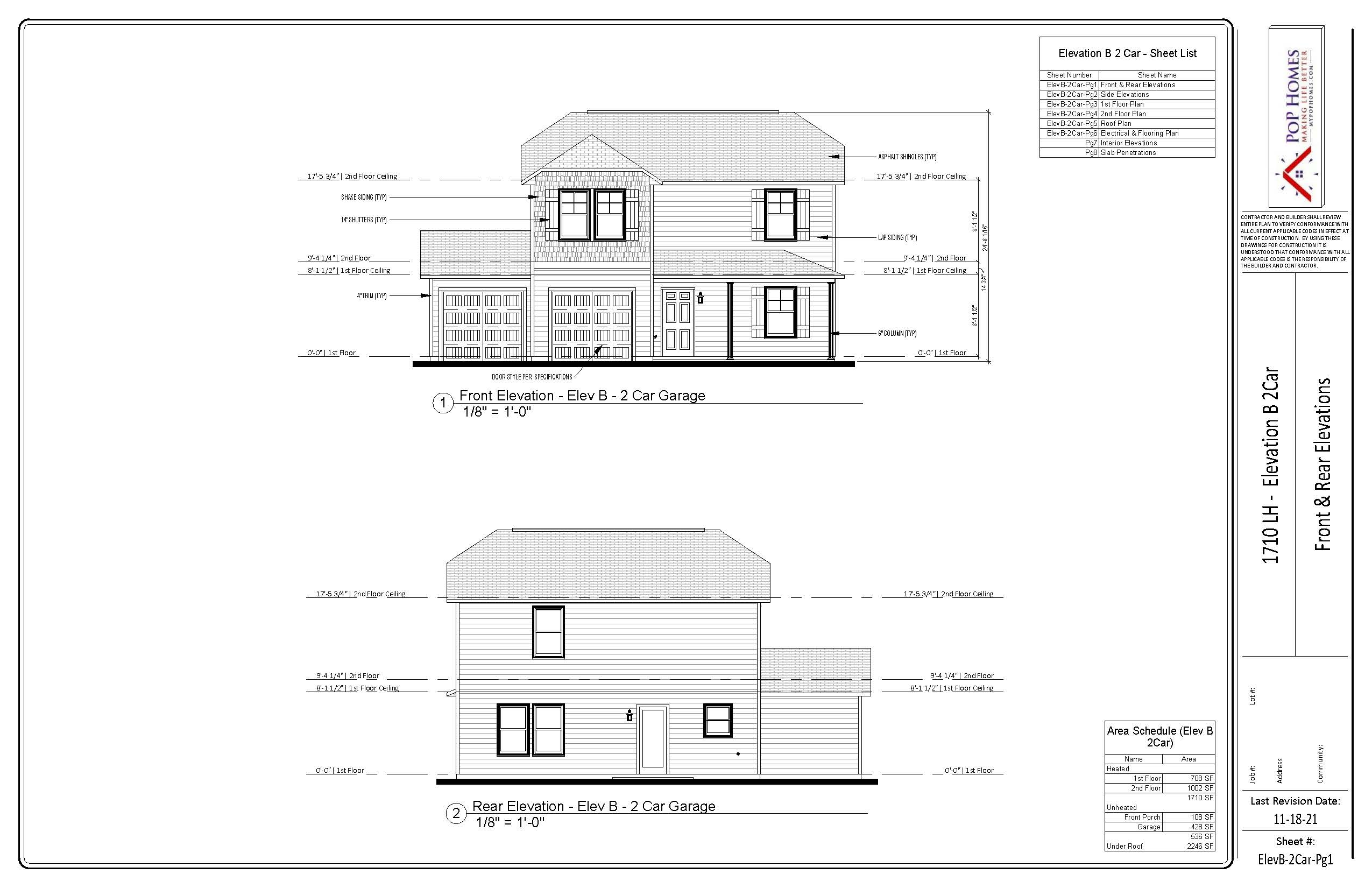 2 story house floor plans and elevations